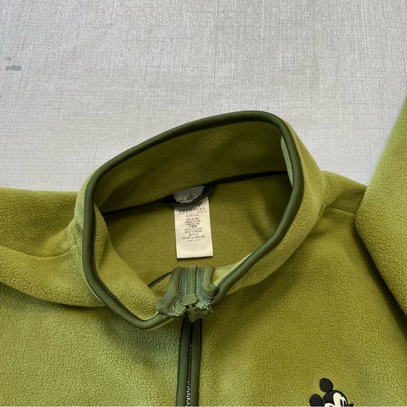Disney Mickey Mouse Forest Green Fleece Jacket Size X-Large NWT Fleece - Picture 6 of 9
